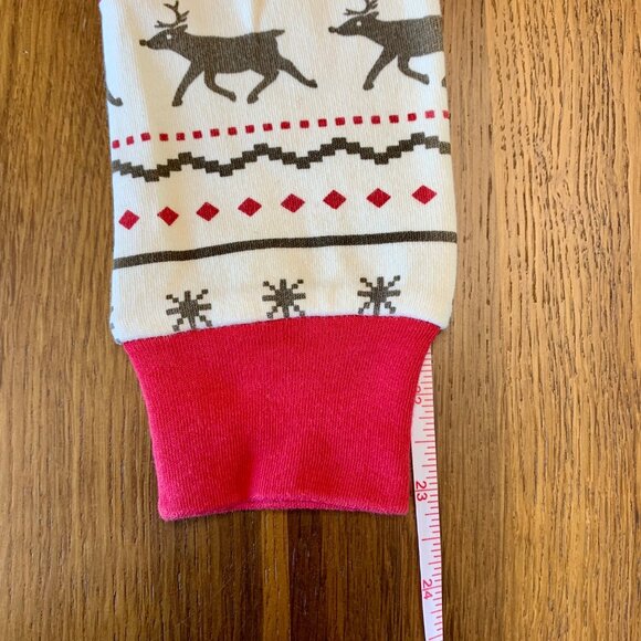 L'OVED BABY Reindeer Christmas Pajamas 2T 4-5 Fair Isle Organic Cotton Unisex - Picture 14 of 15